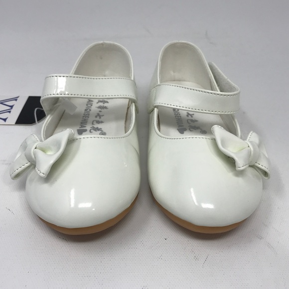 WUIWUIYU Casual Mary Janes Ballet Flats, Girl's Size 13(B)26 - White - Picture 2 of 8
